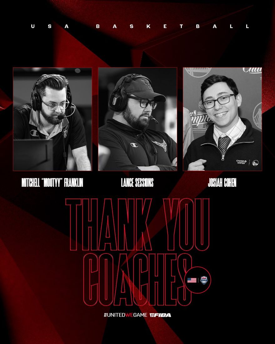 USA Basketball graphic thanking its coaches, including Lance Sessions